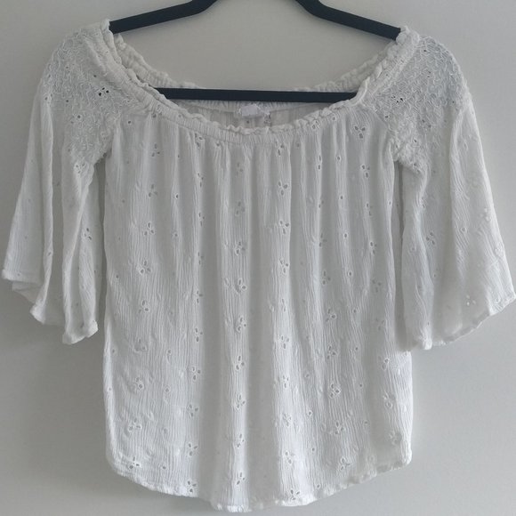 Boho Off-the-Shoulder Airy Blouse - Picture 1 of 3